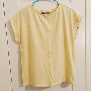 Forever 21 Yellow Stripe Tee